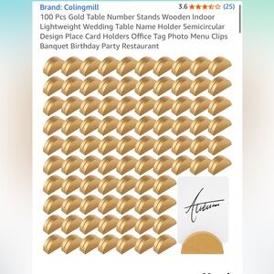 Gold Table Number Stands NWT